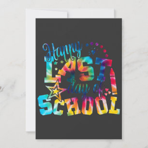 Tie-Dye Froher letzter Schultag  Einladung