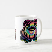 Tie-Dye-Frosch Kaffeetasse (VorderseiteRechts)
