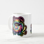 Tie-Dye-Frosch Kaffeetasse (Vorderseite Links)