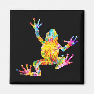 TIE DYE FROSCH MAGNET