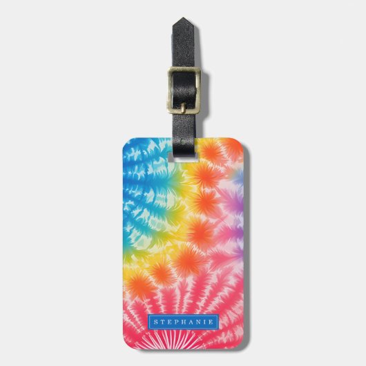 Tie-Dye-Gepäckanhänger Gepäckanhänger (Vorderseite vertikal)