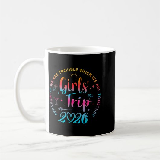 Tie Dye Girls Trip 2026 Trouble When We Are Togeth Kaffeetasse (Links)
