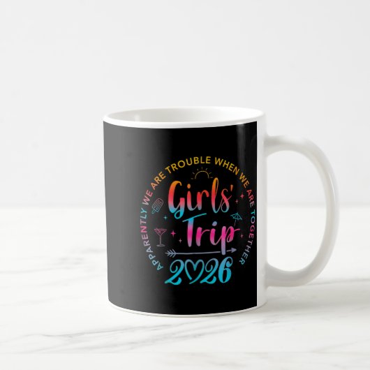 Tie Dye Girls Trip 2026 Trouble When We Are Togeth Kaffeetasse (Rechts)