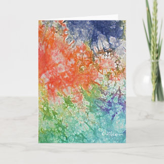 Tie Dye Greeting Card Feiertagskarte
