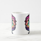 Tie-Dye-Hahn Kaffeetasse (Mittel)