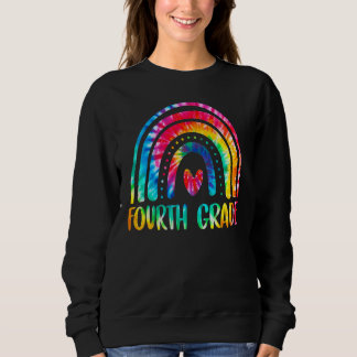 Tie Dye Hallo Vierte 4. Klasse Lehrer Erster Schul Sweatshirt