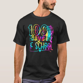 Tie Dye Happy 100. Schultag Lehrer Schüler T-Shirt