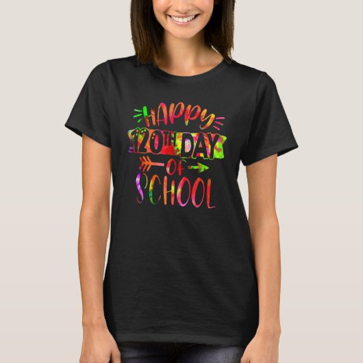 Tie Dye Happy 120th Day Of School Teacher Student T-Shirt (Vorderseite)