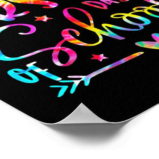 Tie Dye Happy First Day Of Back To School Teacher  Poster (Ecke)