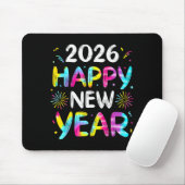 Tie Dye Happy New Year 2026 Family Matching New Ye Mousepad (Mit Mouse)