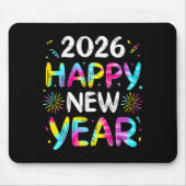 Tie Dye Happy New Year 2026 Family Matching New Ye Mousepad (Vorne)