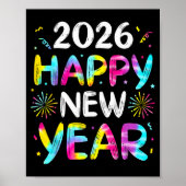 Tie Dye Happy New Year 2026 Family Matching New Ye Poster (Vorne)
