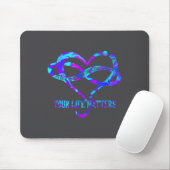 Tie Dye Heart Your Life S Suicide Prevention Aware Mousepad (Mit Mouse)