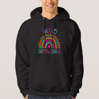 Tie Dye Hello Eighth Grade Teacher Back To School  Hoodie