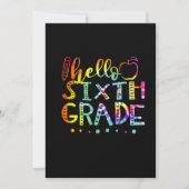 Tie Dye Hello sixth th Grade Teacher Save The Date (Vorderseite)