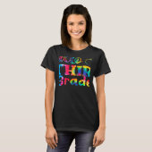 Tie Dye Hello Third 3rd Grade First Day Of School  T-Shirt (Vorne ganz)