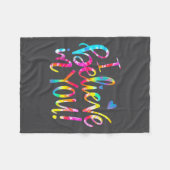 Tie Dye I Believe In You Teacher Testing Day Gift  Fleecedecke (Vorderseite (Horizontal))