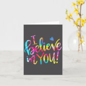 Tie Dye I Believe In You Teacher Testing Day Gift Karte (Gelbe Blume)