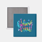 Tie Dye I Believe In You Teacher Testing Day Gift  Magnet (Vorderseite/Rückseite)