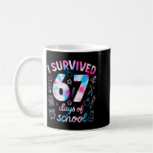 Tie Dye I Survived 67 Days Of School Funny Six Sev Kaffeetasse (Links)