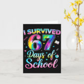 Tie Dye I Survived 67 Days Of School Funny Six Sev Karte (Gelbe Blume)