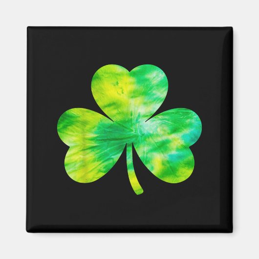 Tie Dye Irischer Shamrock Glücklicher St Patricks Magnet (Vorne)