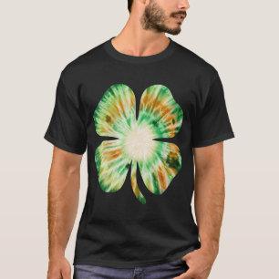 Tie Dye Irischer Shamrock Glückskleeblatt T-Shirt