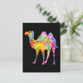 TIE-DYE-KAMEL POSTKARTE (Stehend Vorderseite)