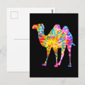 TIE-DYE-KAMEL POSTKARTE (Vorne/Hinten)