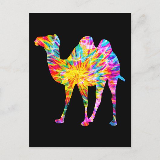 TIE-DYE-KAMEL POSTKARTE (Vorderseite)
