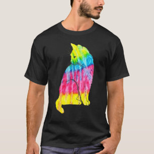 Tie-Dye-Katzenliebhaber Feline psychedelische abst T-Shirt
