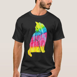 Tie-Dye-Katzenliebhaber Feline psychedelische abst T-Shirt