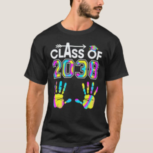Tie Dye Klasse Von 2038 Kindergarten Handabdruck W T-Shirt