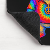 Tie-dye Lar Bear Peace Sign Hip  Mousepad (Ecke)