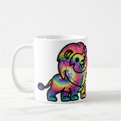 Tie Dye Löwe Kaffeetasse (Links)