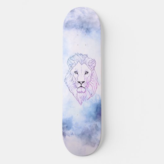 Tie-Dye-Löwen Skateboard (Vorderseite)