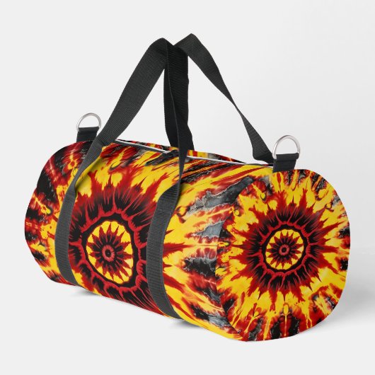 Tie-Dye-Mandala-Muster Duffle Bag (Linke Seite)