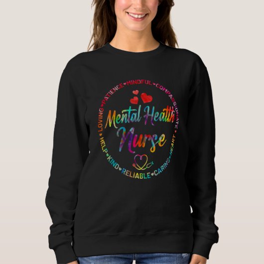 Tie Dye Mental Health Awareness Mental Health Appr Sweatshirt (Vorderseite)