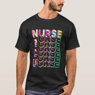 Tie Dye Nicu Krankenschwester Tie Dye Frauen Männe T-Shirt