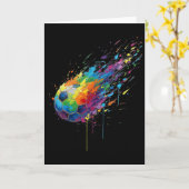 Tie-dye Paint Splats Soccer Footbyll Player Fans E Karte (Gelbe Blume)