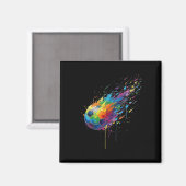 Tie-dye Paint Splats Soccer Footbyll Player Fans E Magnet (Vorderseite/Rückseite)
