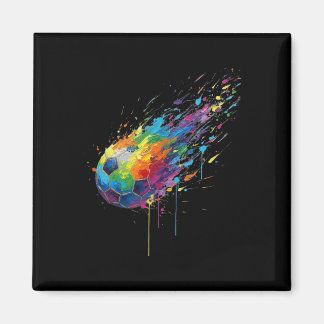 Tie-dye Paint Splats Soccer Footbyll Player Fans E Magnet