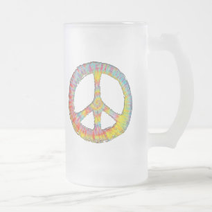 Tie-Dye Peace 713 Mattglas Bierglas