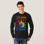 Tie dye peace hand sign 100 days of school 100th d T-Shirt (Vorne ganz)