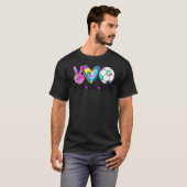 Tie Dye Peace Love Soccer Cute Design Heart Ball P T-Shirt (Vorne ganz)
