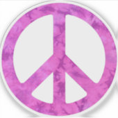 Tie Dye Peace Sign Aufkleber (Vorderseite)