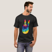 Tie Dye Peace Sign Hand  Hippies V   1 T-Shirt (Vorne ganz)