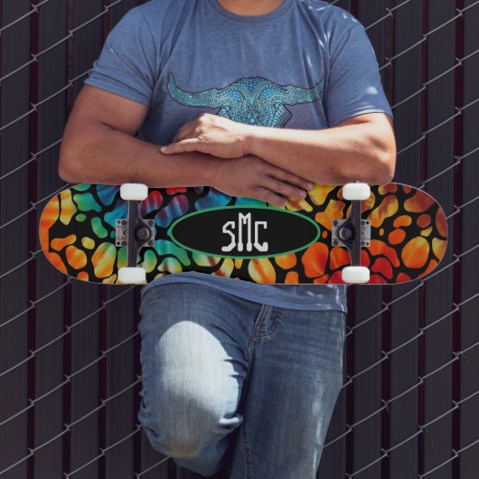 Tie Dye Pebble Monogram Skateboard (Außenbereich 3)