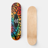 Tie Dye Pebble Monogram Skateboard (Vorderseite)