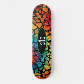 Tie Dye Pebble Monogram Skateboard (Vorderseite)